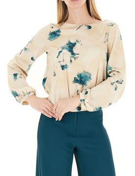 Blusa maniche lunghe BEIGE L