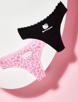 Perizoma in cotone – confezione da 2 pezzi Hello Kitty - multicolor