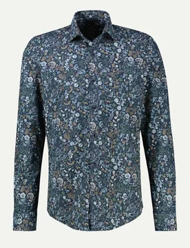 Regular-Fit Freizeithemd mit Blumen-Ornamenten Mehrfarbig XXL - Lerros - FashionsVida