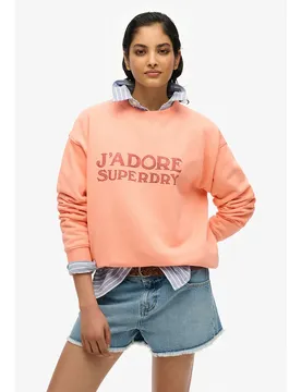 Sweat-shirt Sport Luxe Loose Peach Amber Pink 2XS