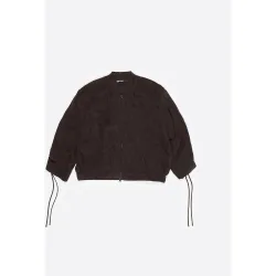 Cazadora bomber de mujer fluida con cremallera