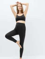 Maternity Go Balance Yoga Leggings Black female