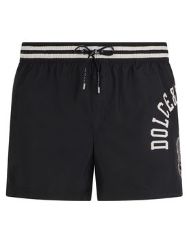 Marine Print Swim Shorts with Drawstring