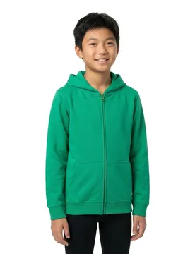 Felpa Con Zip Organic Basic Grass Green 146-152 cm - Build Your Brand - FashionsVida
