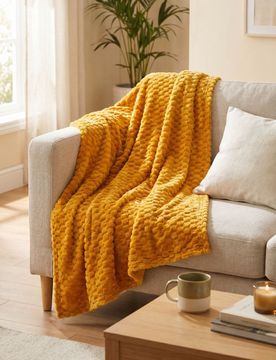Coperta strutturata - ambra