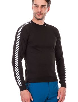Lifa stripe crew camiseta térmica manga larga hombre Negro (XL)