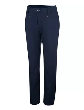 Womens/ladies Bonded All Weather Golf Trousers (Navy) - Size 14 Short - Island Green - FashionsVida