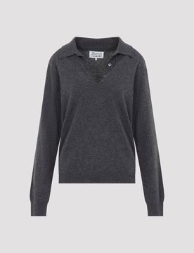 Twist Lambswool Polo Shirt in 100% Virgin Wool