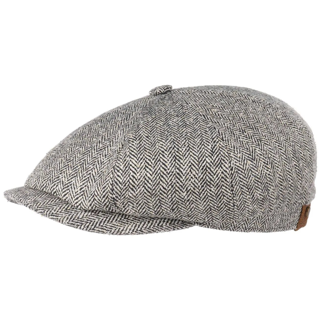 Hatteras Silk Flat Cap by - black-white - Herren - Size: 56 cm - Stetson - FashionsVida