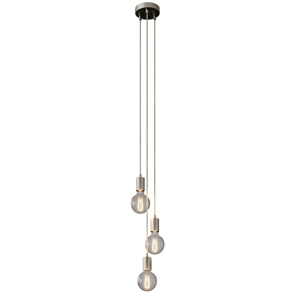 Cables Lampe Suspendue Sans Ampoule Spider 3-fall Satin Titanium One Size - Creative - FashionsVida