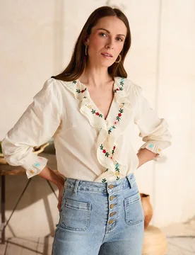 Camisa volantes de mujer - Polin et Moi - FashionsVida
