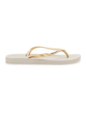 Ciabatte Infradito Beige/Gold Anatomica Tan Fem 38