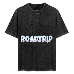 Roadtriptv White Outline T-Shirt Casual Pattern Print Tee Shirt