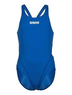 Team Tech Solid Swimsuit Royal / White 8-9 Years Girls - Arena - FashionsVida
