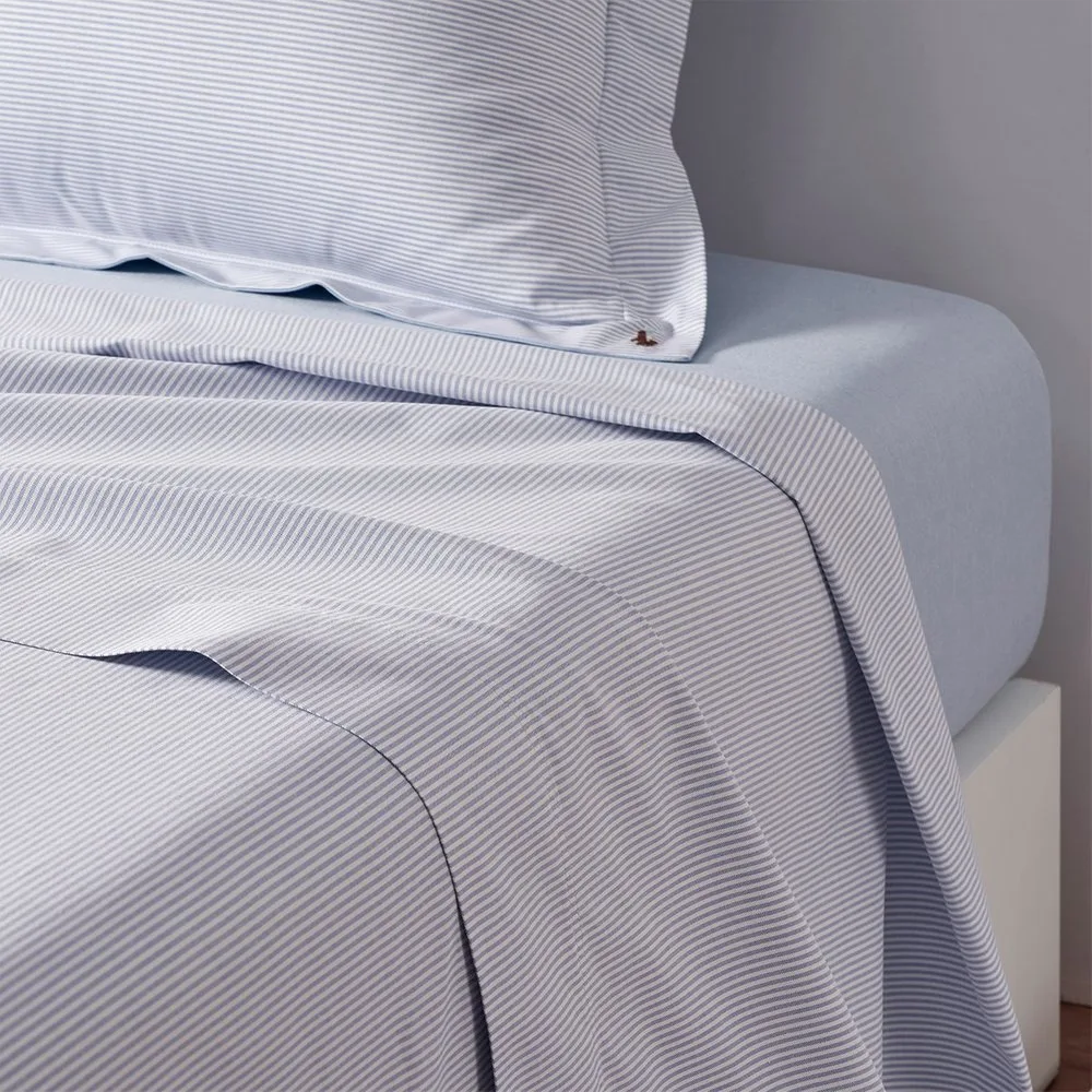 Sábana encimera algodón egipcio Oxford Stripe - Ralph Lauren Home - FashionsVida