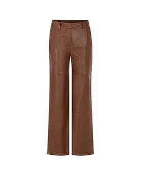 Pantalones de cuero WARRI marrón 34 - Marc cain - FashionsVida