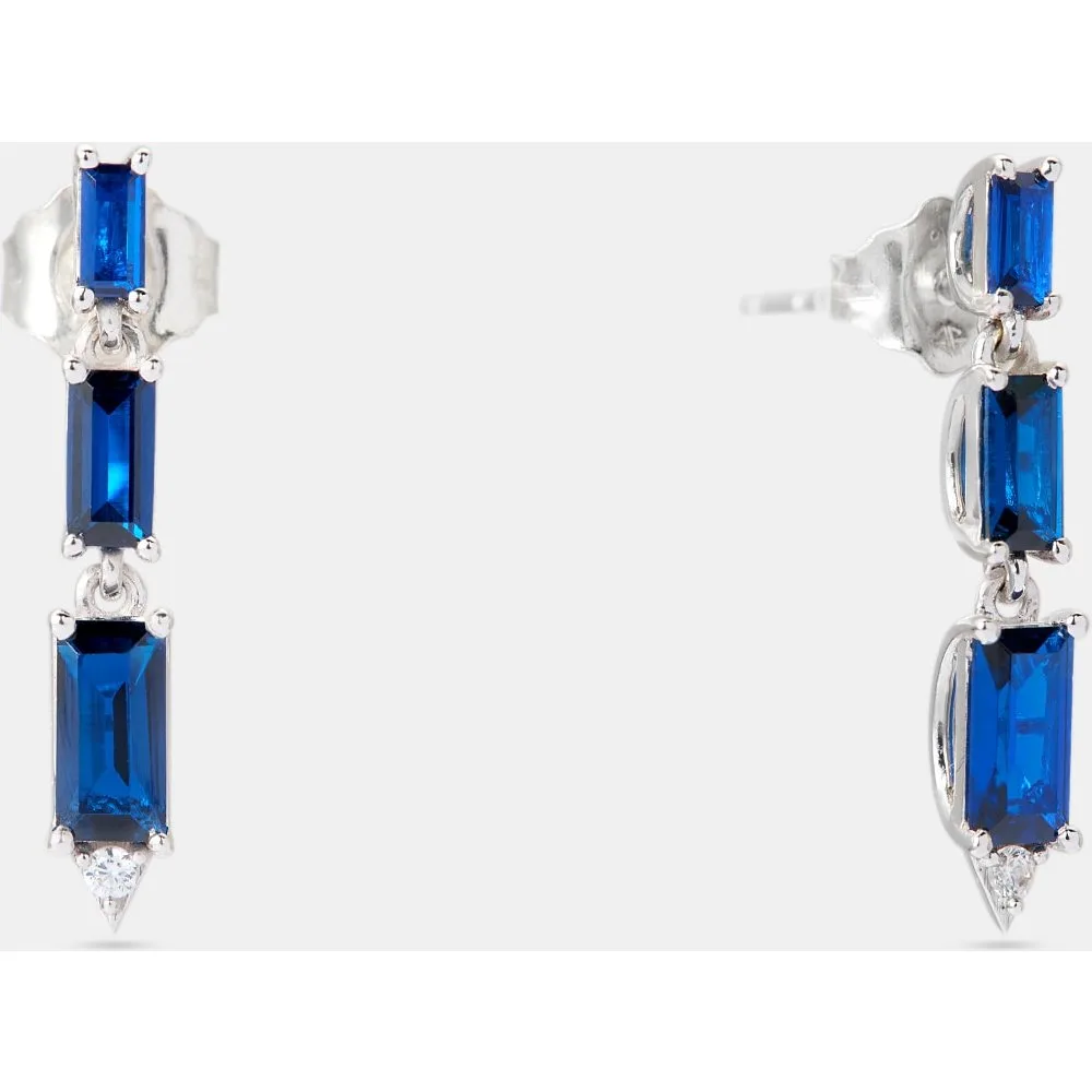 Pendientes de oro, diamantes y zafiro - El Corte Inglés - FashionsVida