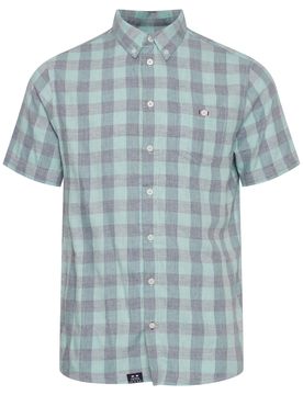 FQ1924 Camisa 'Yaron' gris / menta