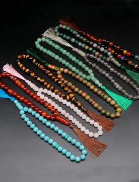 Chakra Natural Stone Tasbih Beads, Handmade Tassel Prayer Beads Islamic Gift for Men Women - Aliexpress - FashionsVida