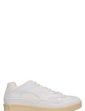 Panelled Low-top Leather Sneakers