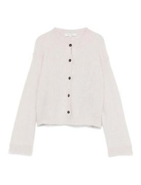 Cardigan bianco a maniche lunghe