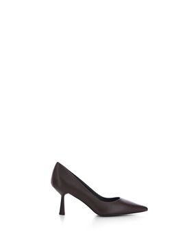 Décolleté in pelle MARRONE 37