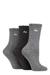 Women's 3 Pair Bamboo Scalloped Top Socks Black / Charcoal 4-8 Ladies - Black - Size: Small