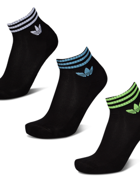 Ankle 3 Pack Unisex Socken - Schwarz - Größe 40-42 - Baumwolle Black 40-42