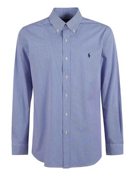 Camicia In Cotone Stretch A Righe