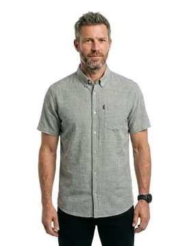 Chemise à Manches Courtes Calelcha Kaki / Green 5XL