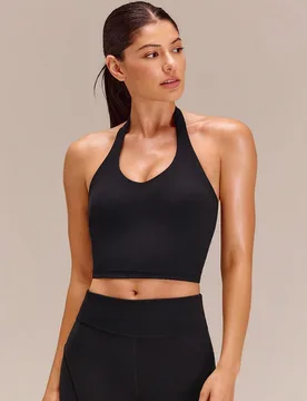 Sujetador Deportivo De Halter Ajustable Featherfit™ Double Time Con Soporte Ligero - Shein - FashionsVida
