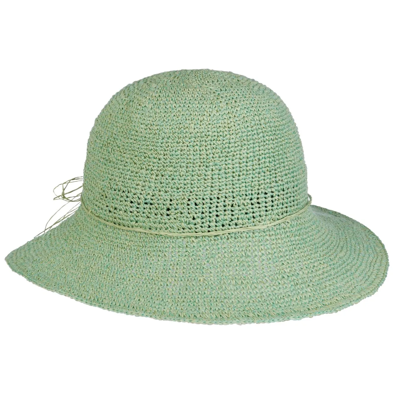 Fine Crochet Straw Hat by - light green - Damen - Size: One Size - Lipodo - FashionsVida