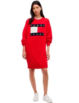 Robe Courte à Manches Longues Dw0dw23315 Lavish Red 3XL - Tommy Jeans - FashionsVida