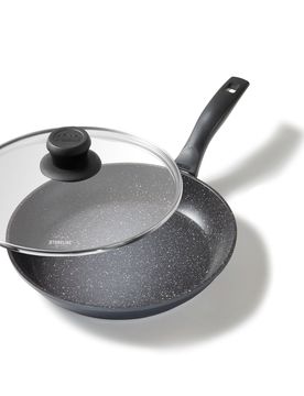STONELINE STONELINE® Bratpfanne 28 cm, mit Glasdeckel