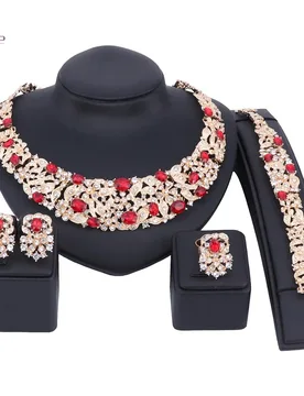 Bohemia Crystal Brides Jewelry Sets Gold Silver Color Rhinestone Necklace Set Wedding Jewelry for Women Bridal Party Anniversary - Aliexpress - FashionsVida