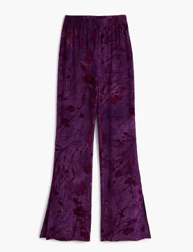 Pantalon fluide à texture évasée RED S female - Desigual - FashionsVida