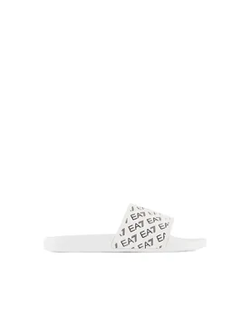 Ea7 Infradito All Olver Logo Full White / Black EU 36 - Emporio armani - FashionsVida
