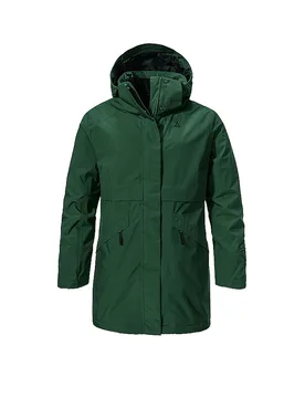 Parka invernale da donna Malkay con cappuccio verde scuro 36 - Schöffel - FashionsVida