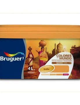 Pintura Plástica Mate Colores Del Mundo 4 l - Matiz India - Bruguer - FashionsVida