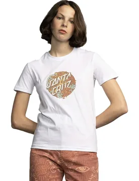 T-shirt à Manches Courtes Dressen Snake Front White M - Santa Cruz - FashionsVida