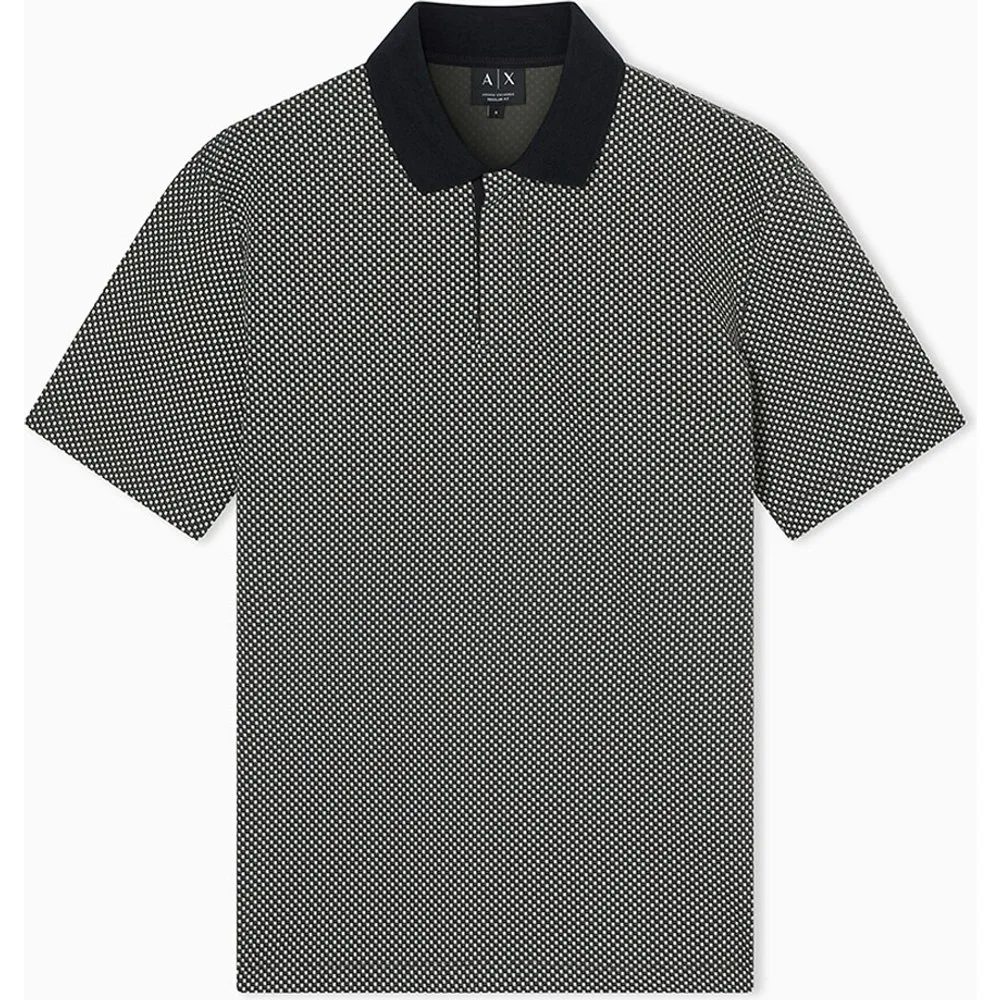 Polo piqué de hombre manga corta estampado - Armani Exchange - FashionsVida