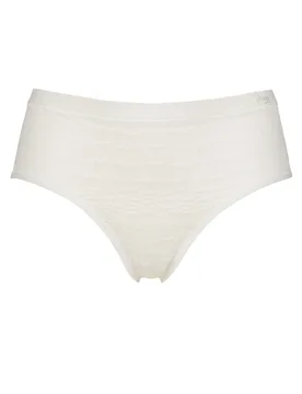 Womens 1 Pack FREE Evolve Lace Hipster Silk White L/XL - White - Size: Large - Sloggi - FashionsVida