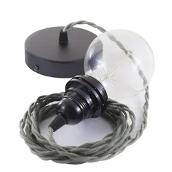 Cables Lampe Suspendue Pendel Pour Abat-jour Tc63 1 M Greyish Green / Black One Size
