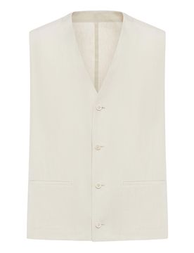 Gilet su misura in misto lino e cotone