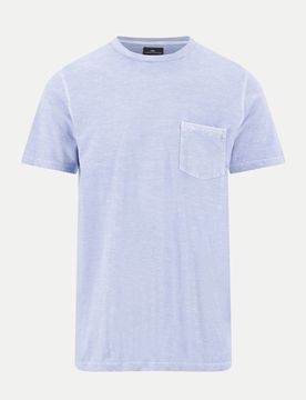 T-Shirt, garment dyed, pocket Blau XXL