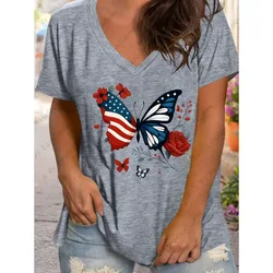 Women's Elegant Short Sleeve-Shirt - Soft Stretchy American
