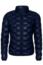 Mens Puffer Quilted Bomber Jacket - Recife - Navy - Size X-Large