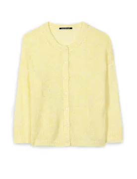 Gilet en tricot jaune 38 - Luisa Cerano - FashionsVida