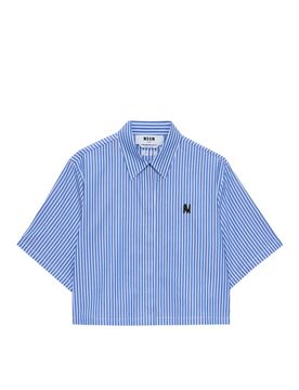 MSGM Camicie Blue/white