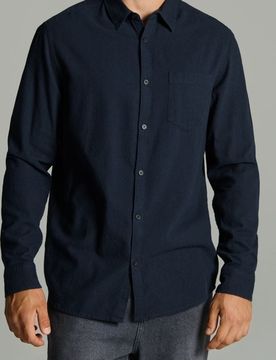 Camicia in cotone - blu scuro